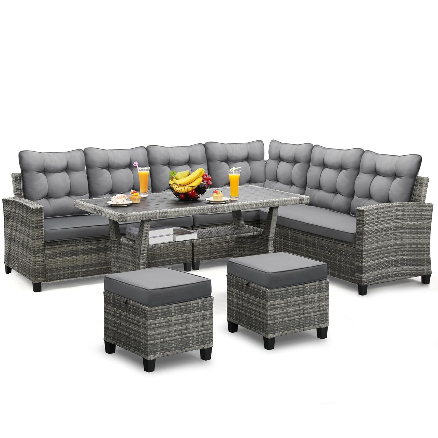 Outdoor Furniture Dining Set - 6 Piece Patio Furniture Set, Dining