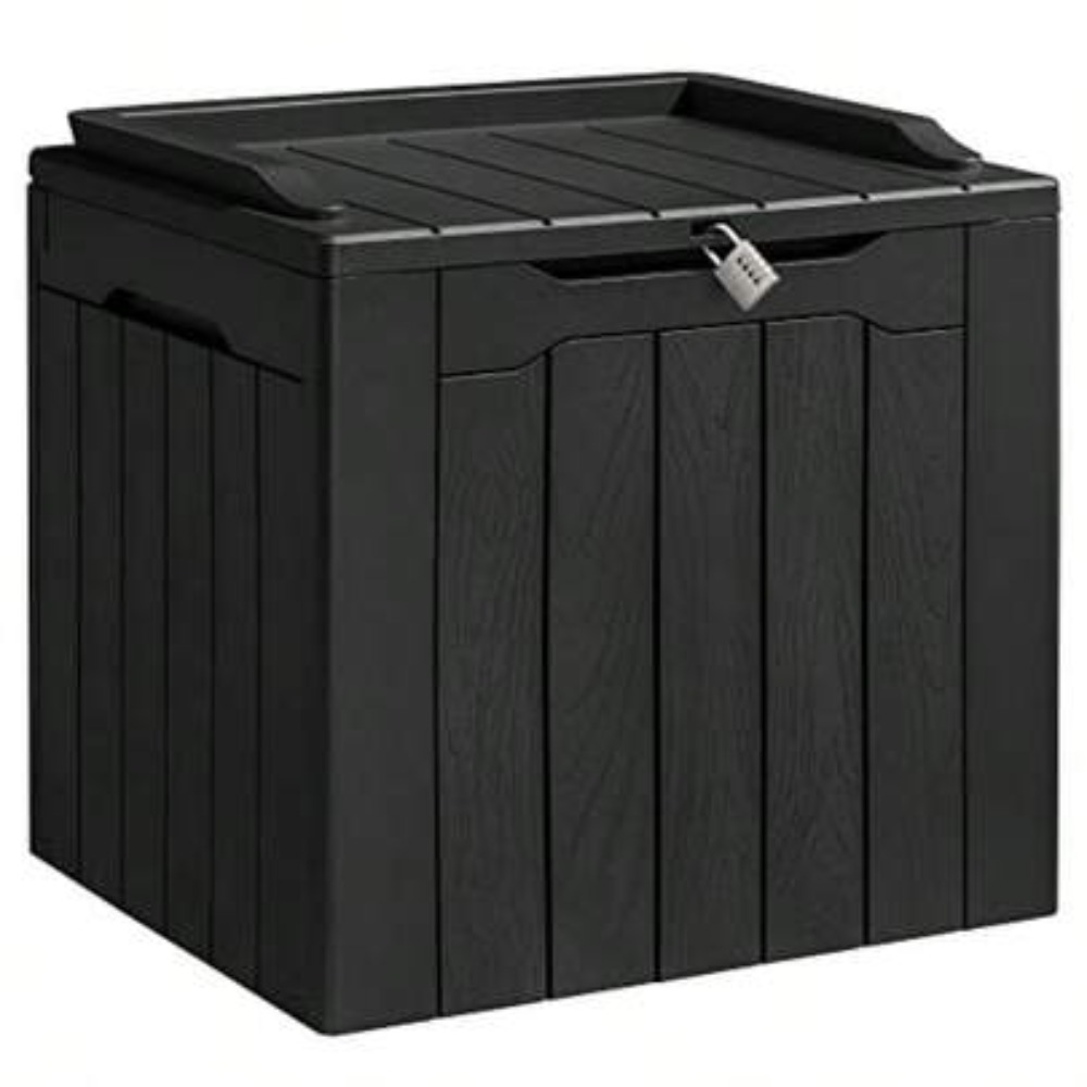 Outdoor Furniture Cushions - 31 Gallon Resin Deck Box Waterproof