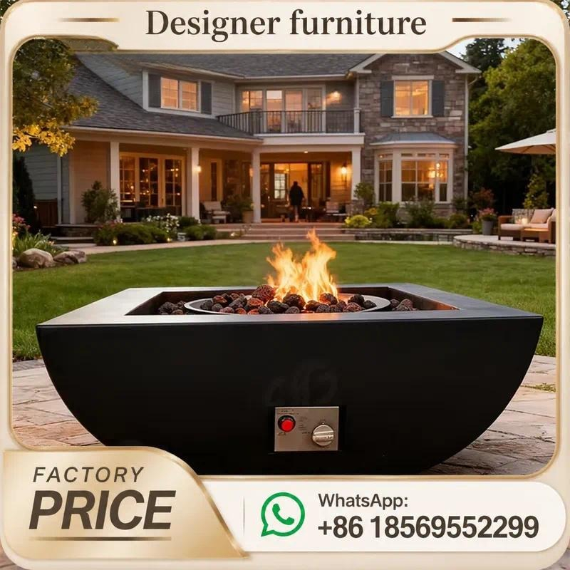Outdoor Furniture With Fire Pit Table - Custom Outdoor Gas Fire Pit Table