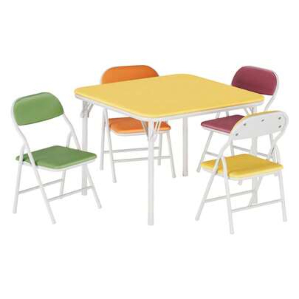 Outdoor Furniture Dining Set - Foldable Square Table and Chairs Set