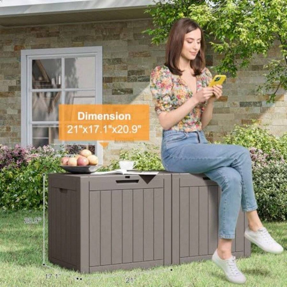 35 Gallon Outdoor Storage Box, - Outdoor Furniture Cushions recension och pris