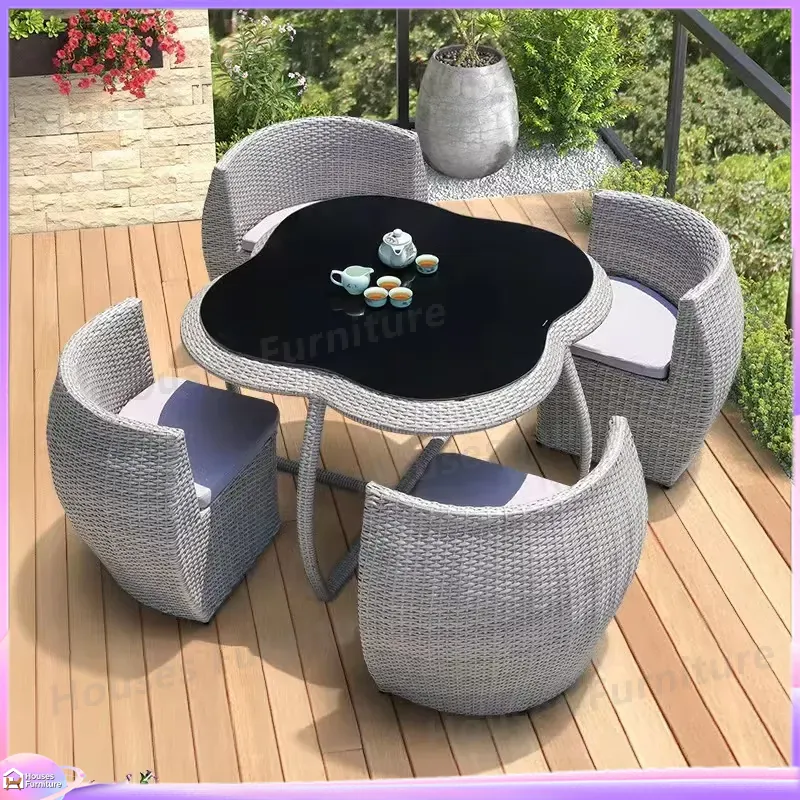 Outdoor Rattan Dining Set Wick - Outdoor Furniture Dining Set recension och pris