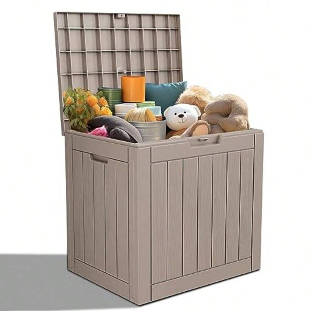 Lockable Resin Deck Box Outdoo - Outdoor Furniture Cushions recension och pris