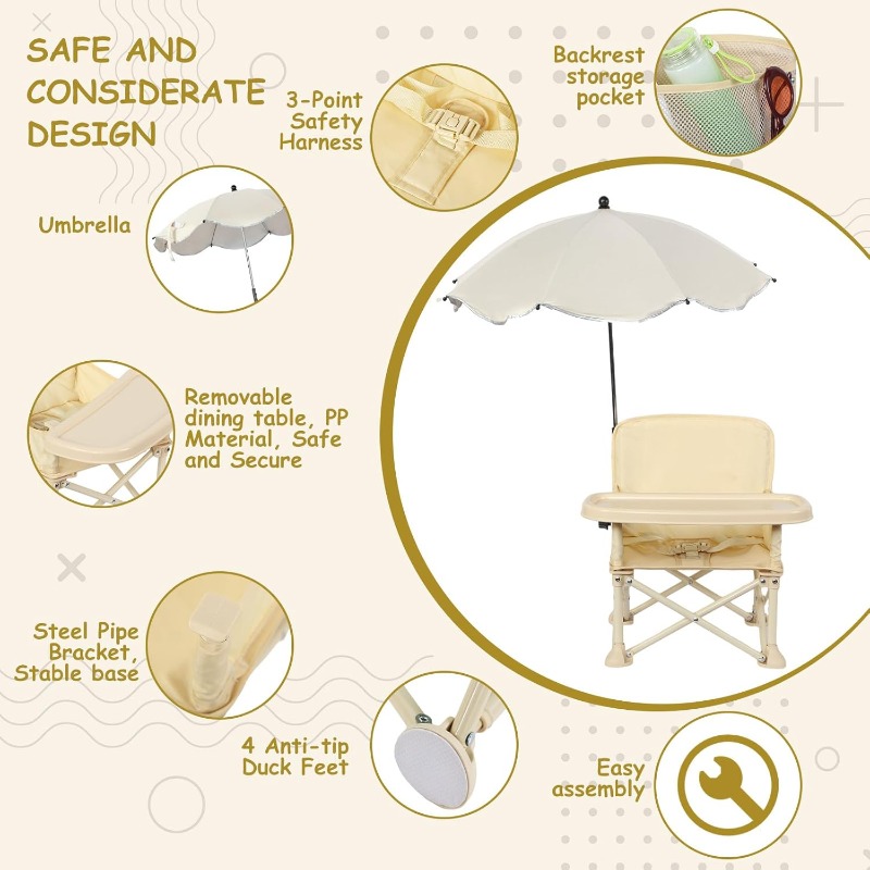 Baby Outdoor Beach Chair with  - Outdoor Furniture Dining Set recension och pris