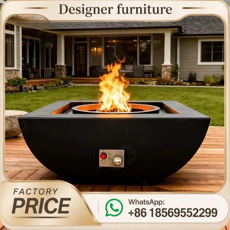 Custom Outdoor Gas Fire Pit Ta - Outdoor Furniture With Fire Pit Table recension och pris