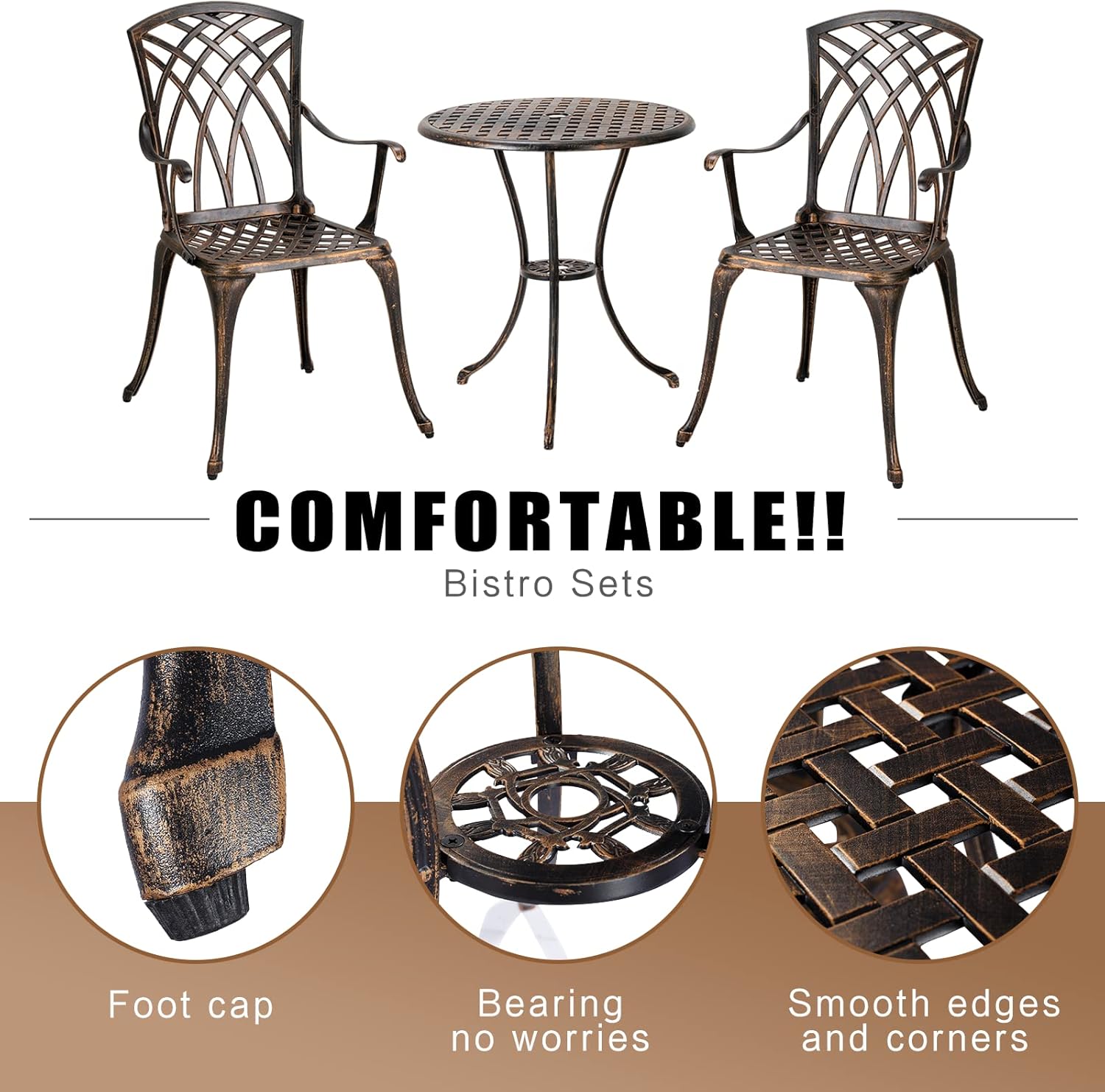 Bronze rust-resistant cast alu - Outdoor Furniture For Patio recension och pris