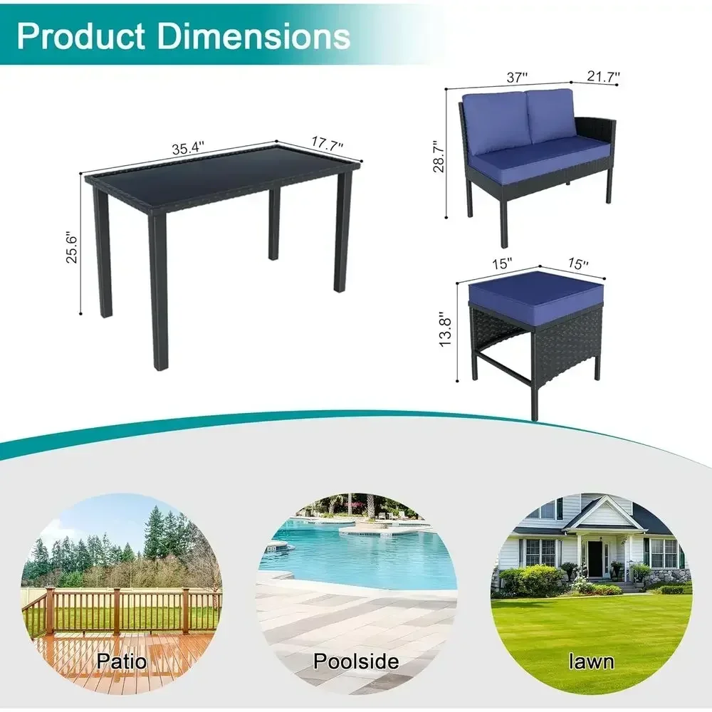 7-Piece Outdoor Patio Furnitur - Outdoor Furniture Dining Set recension och pris