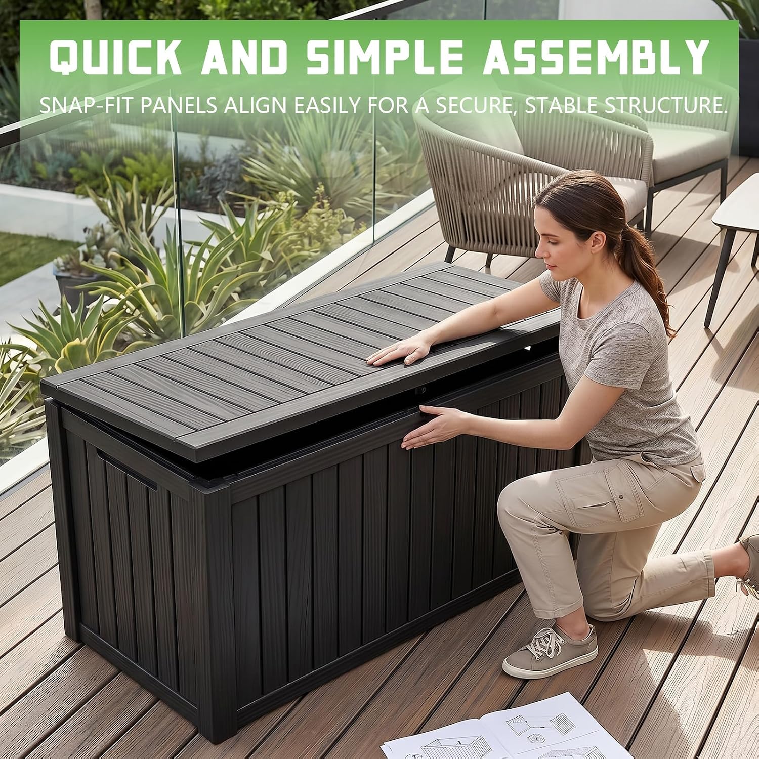 200 Gallon Lockable Resin Deck - Outdoor Furniture Cushions recension och pris