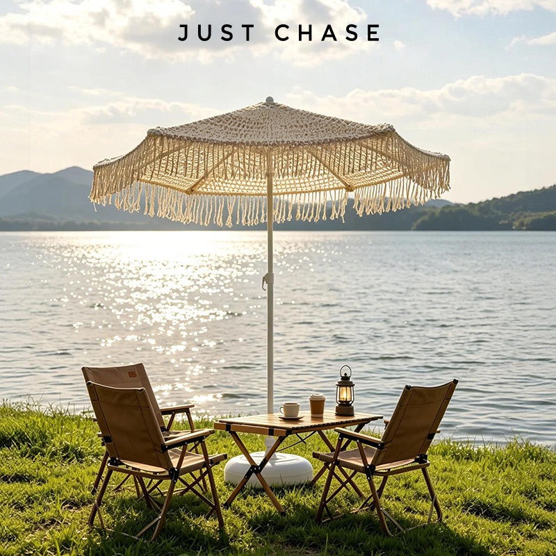 Tassel Patio Umbrella Sun Prot - Outdoor Furniture Vendors recension och pris