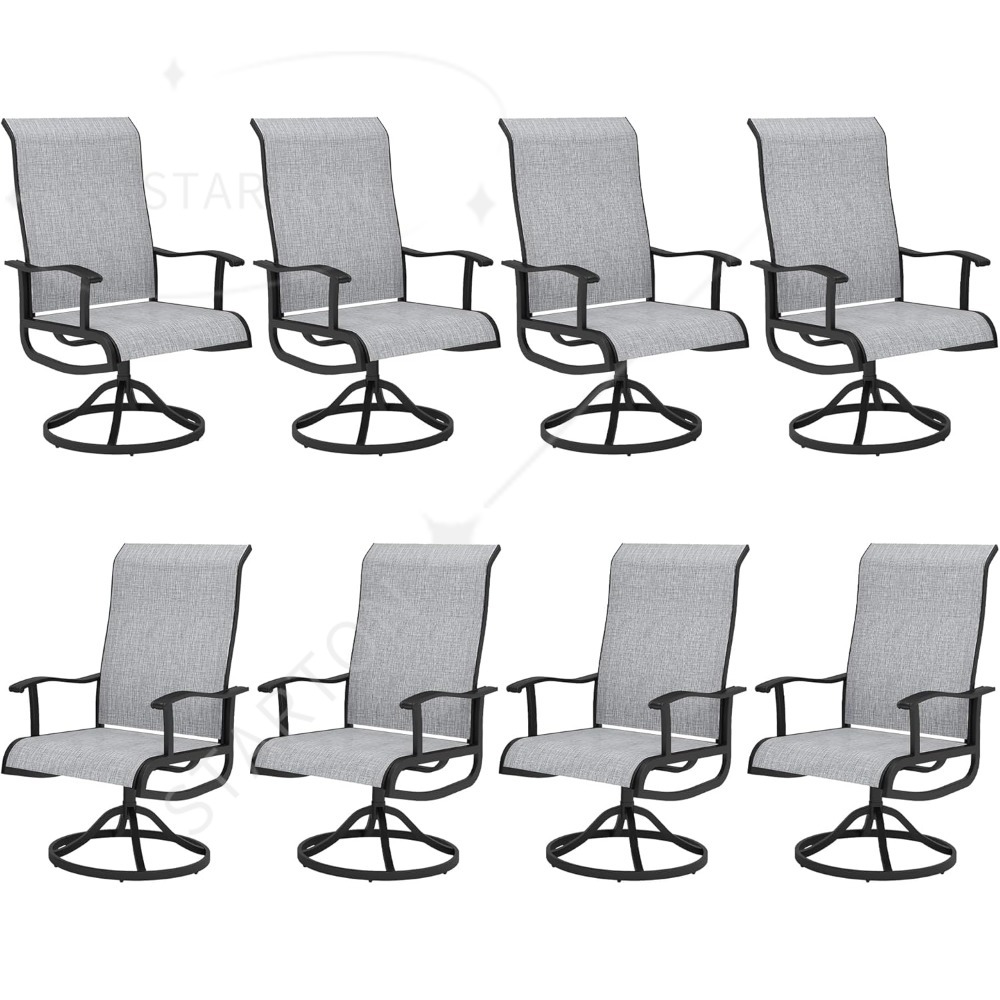 Patio Swivel Chairs Set Outdoo - Outdoor Furniture Dining Set recension och pris