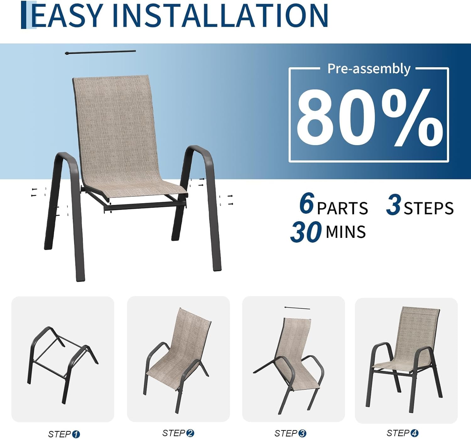 Patio Dining Chairs Set of 4,  - Outdoor Furniture Dining Set recension och pris