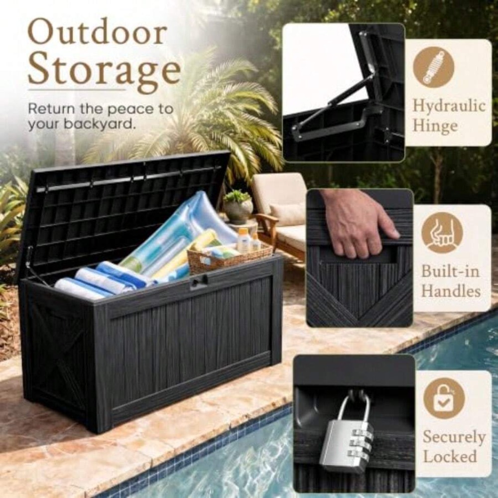 120 Gallon Deck Box Outdoor St - Outdoor Furniture Cushions recension och pris