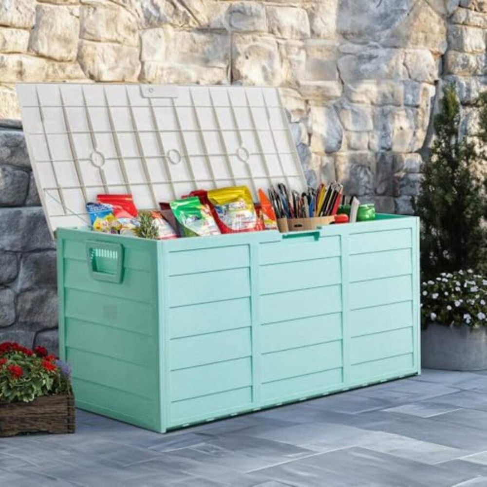 75 Gallon Large Resin Deck Box - Outdoor Furniture Cushions recension och pris