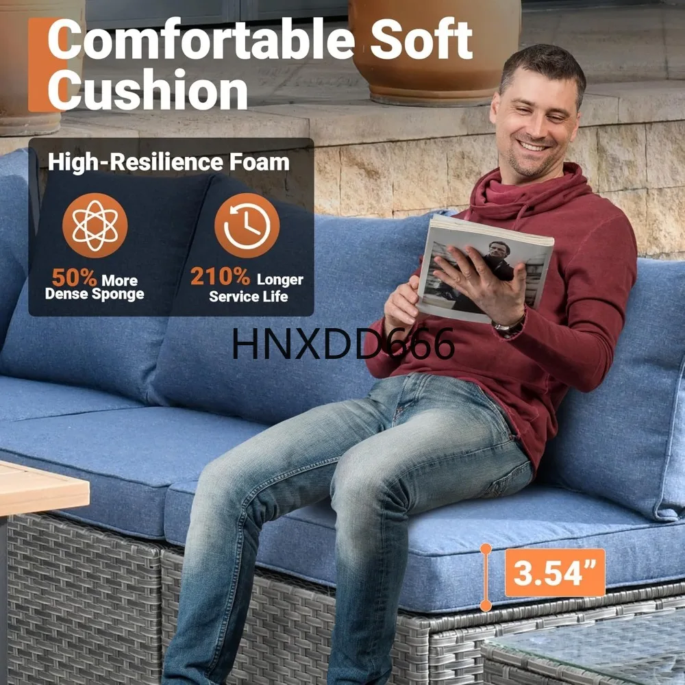 Outdoor 8 Piece Patio Furnitur - Outdoor Furniture With Fire Pit Table recension och pris